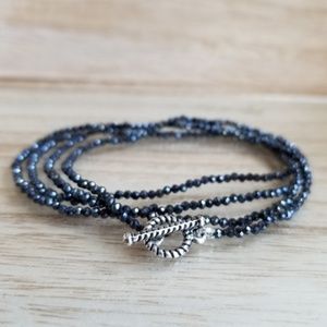 Beaded Spinel Necklace & Convertible Wrap Bracelet